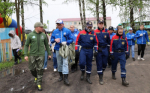 В рабочем поселке Красные Баки во время субботника привели в порядок территорию природного оврага